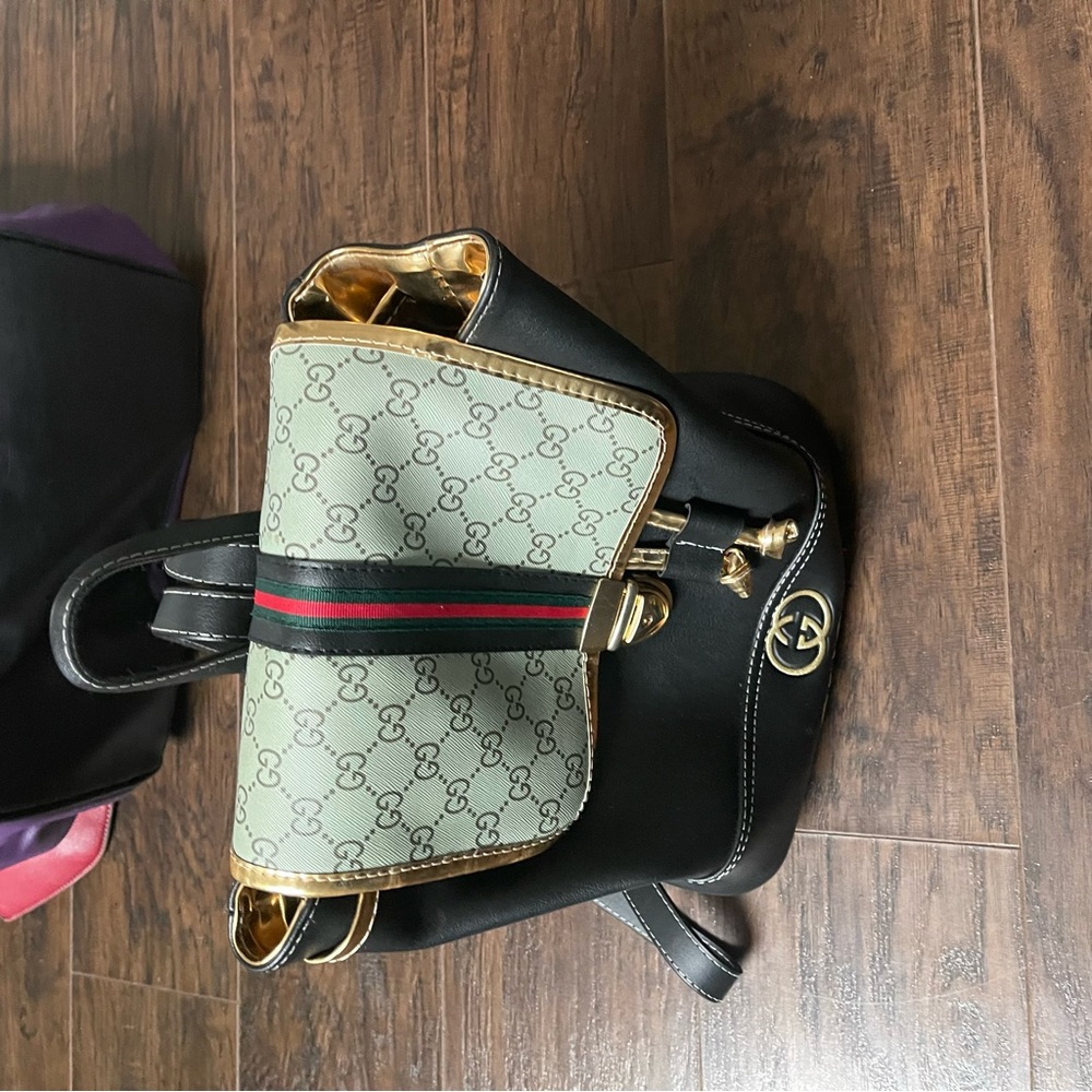 Replica Gucci Black and Gold Women's Bag